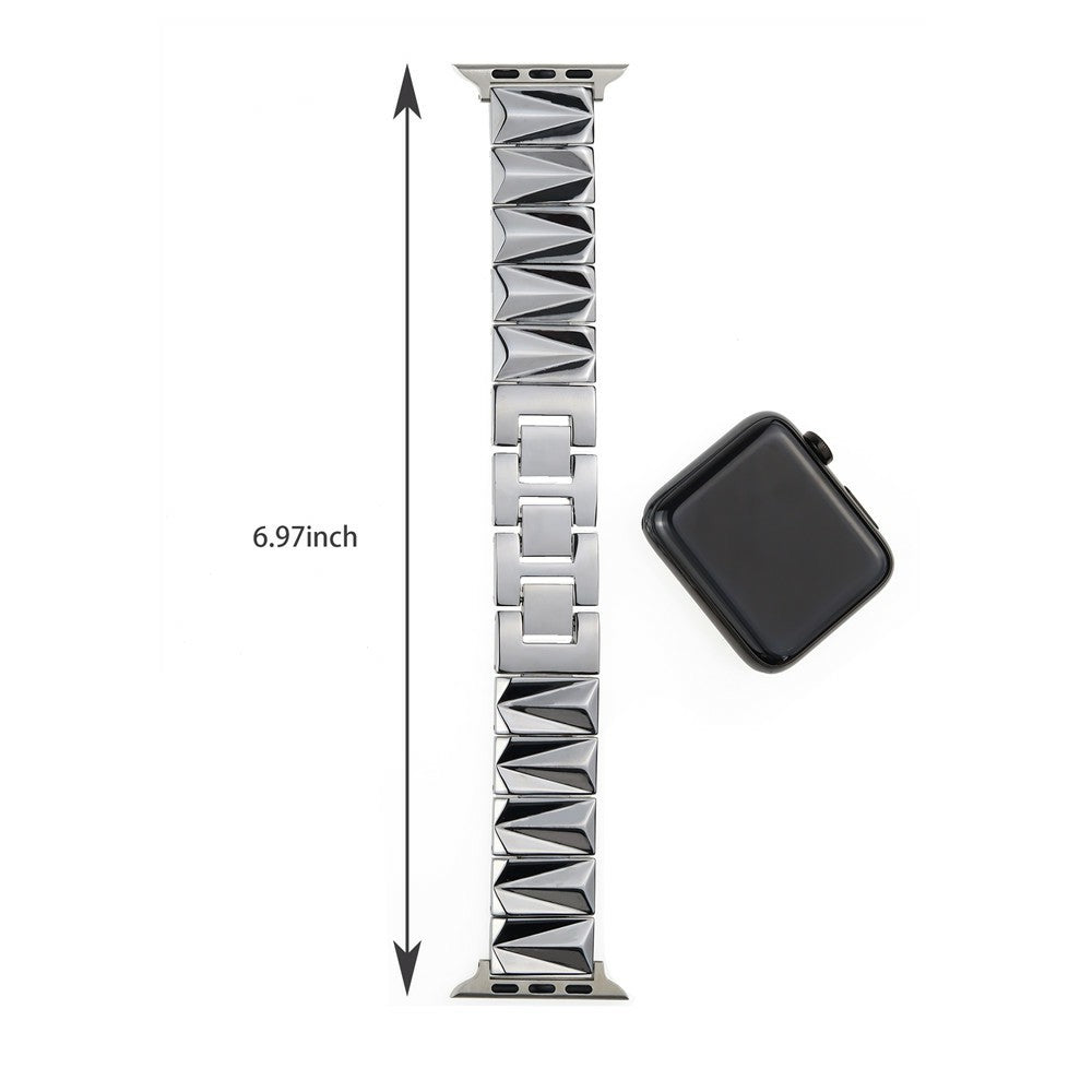 For Apple Watch Series 9 8 7 41mm / 6 5 4 SE (2022) SE (2023) SE 40mm / 3 2 1 38mm Watch Band Aluminium Alloy Metal Strap - Silver For Apple Watch Series 9 8 7 41mm / 6 5 4 SE (2022) SE (2023) SE 40mm / 3 2 1 38mm Watch Band Aluminium Alloy Metal Strap - Silver